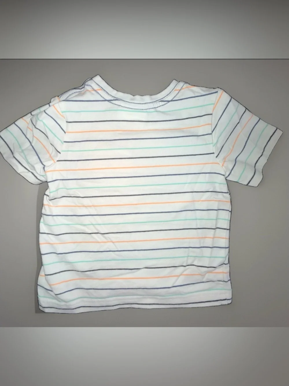 Tommy Bahama Baby Boys Set Of Two T-shirts Orange White Striped Size 12 Months